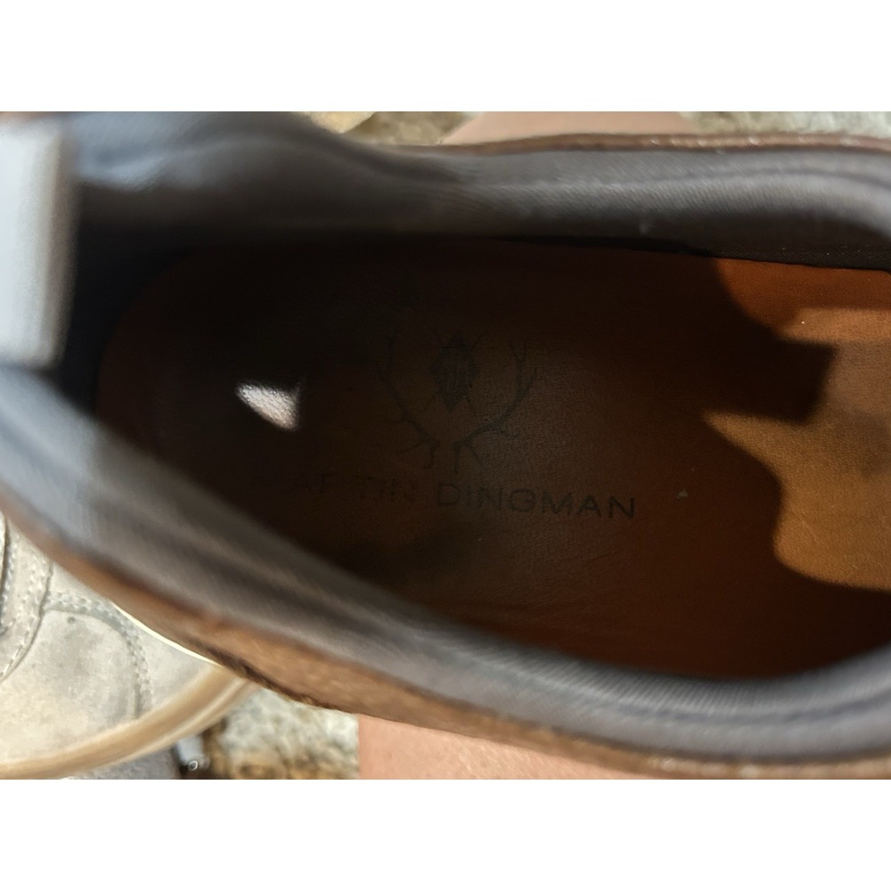 Martin Dingman David Men's Sneakers Size 9M Brown Leather Slip On Shoes - Picture 6 of 8